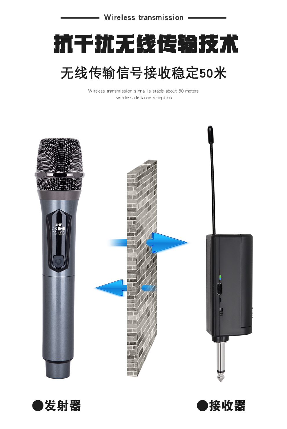 Wireless microphone charging for two people, home KTV sound card live streaming karaoke, professional handheld 2.4G wireless microphone pic 14