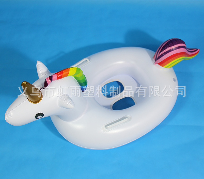 婴幼儿游泳艇趴艇 大号独角兽游泳艇 宝宝带坐艇小游艇厂家批发详情11