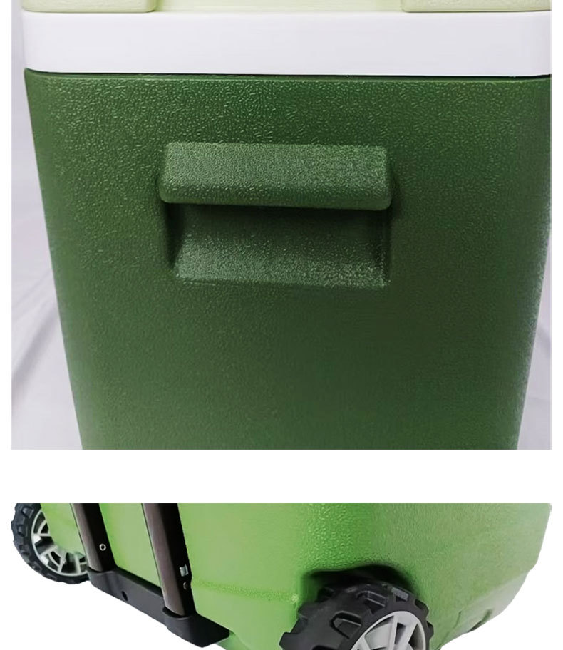 Green trolley with handle, insulated box, car refrigerator, small refrigerator with refrigeration, electric lunch box pic 9
