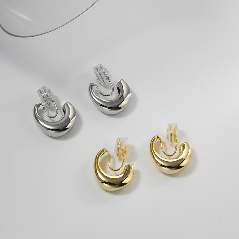 法式高级感水滴蚊香盘耳夹女无耳洞韩系小众弯月设计百搭耳扣饰品详情19