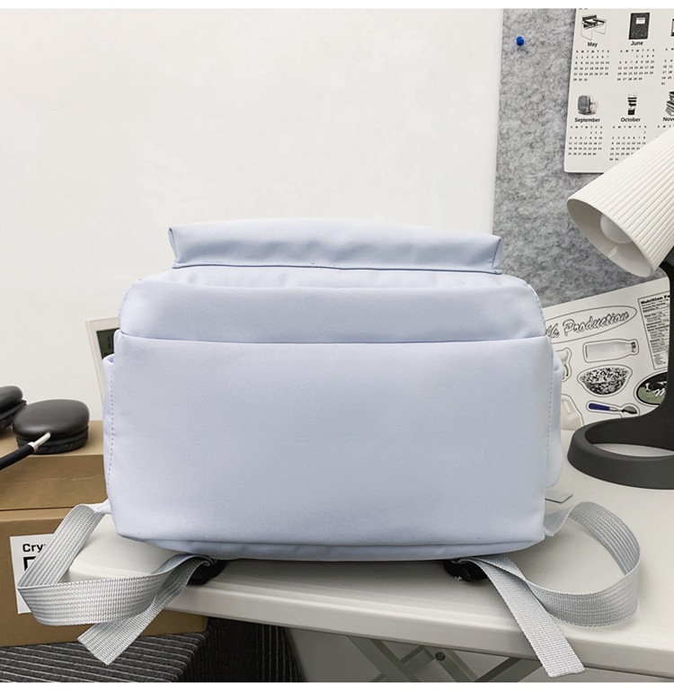 A large-capacity schoolbag for college and high school students, a simple, casual and sporty Korean-style couple backpack pic 9