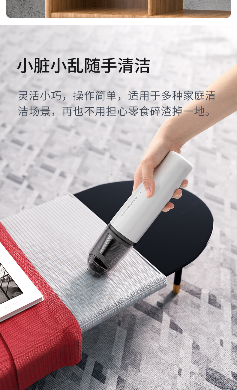 跨境车载便携式小型吸尘器超强吸力大功率吸尘器手持无线汽车用品详情7