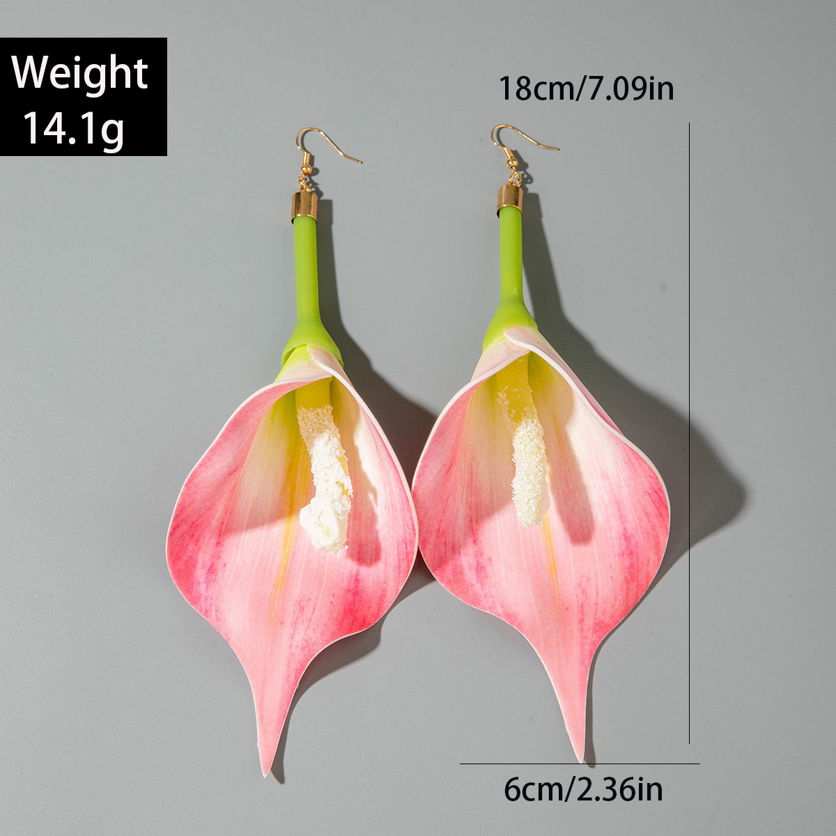 欧美跨境饰品时尚不规则立体花朵设计耳饰夸张彩色烤漆花瓣耳环详情56
