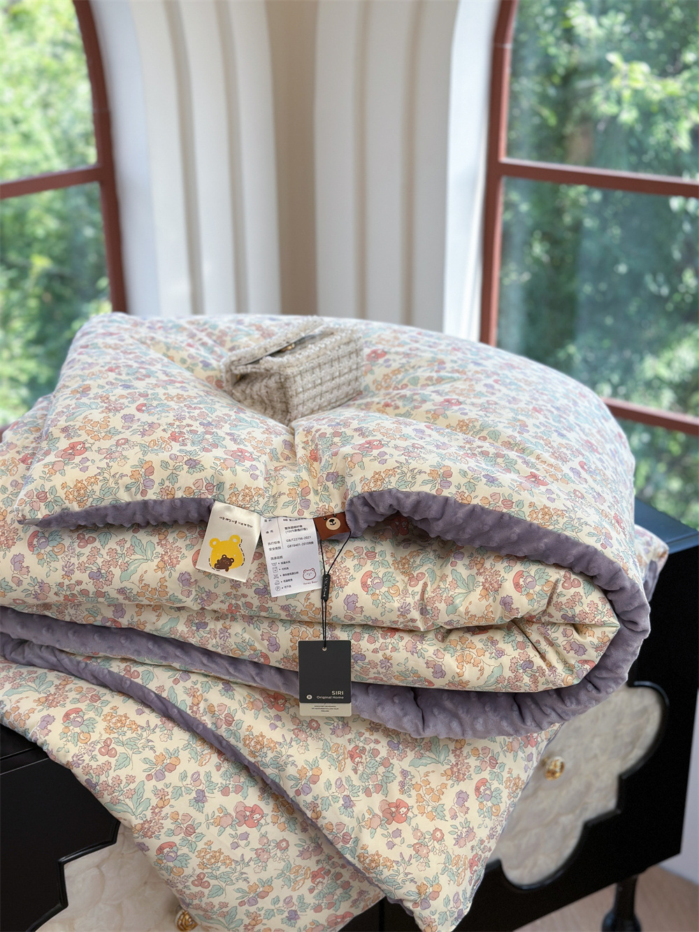 13372 All-cotton cartoon small floral print spring and autumn quilt soothing, bean quilt warm and fleece winter quilt core pic 64