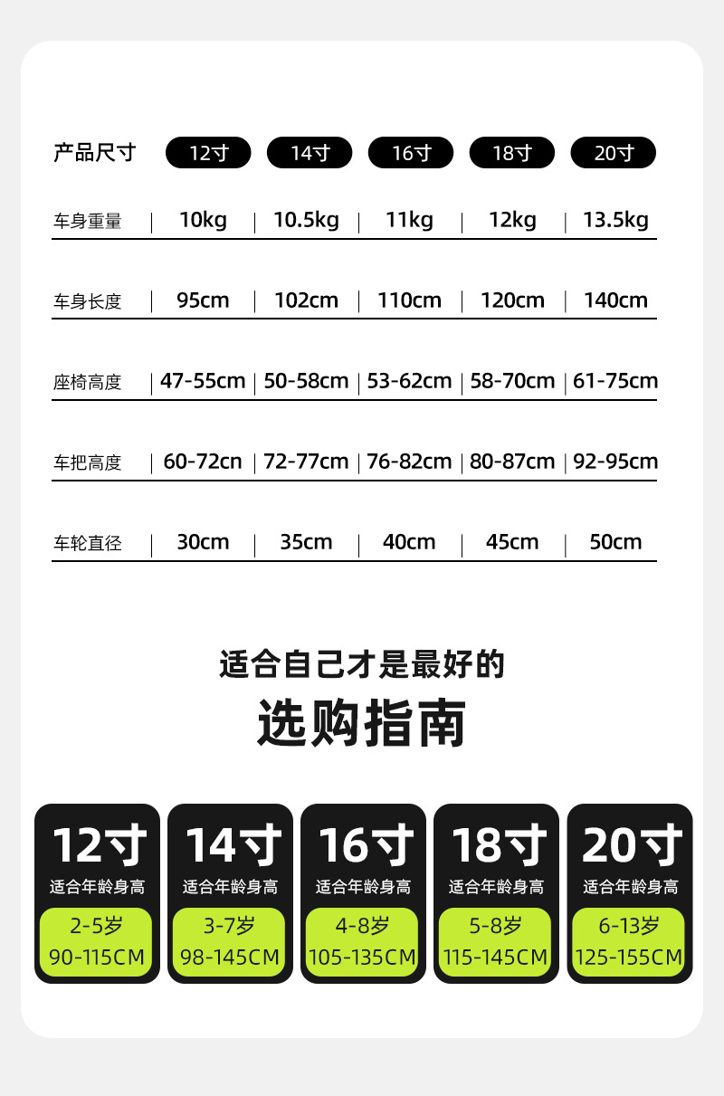 儿童自行车中小学生中大童2-3-5-6-8岁轻便单车男女孩脚踏自行车详情17