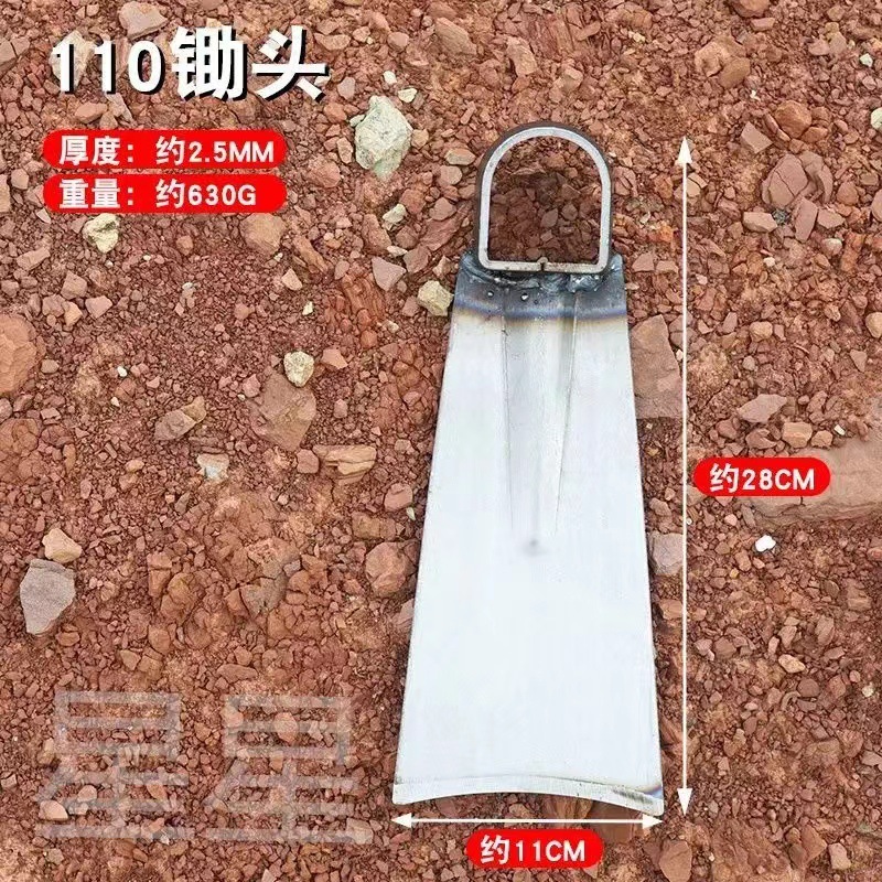 Old-fashioned large hoes, farm tools for growing vegetables, digging soil and clearing land, long wooden handle hoes, household weeding, outdoor all-steel thickened small hoes pic 18