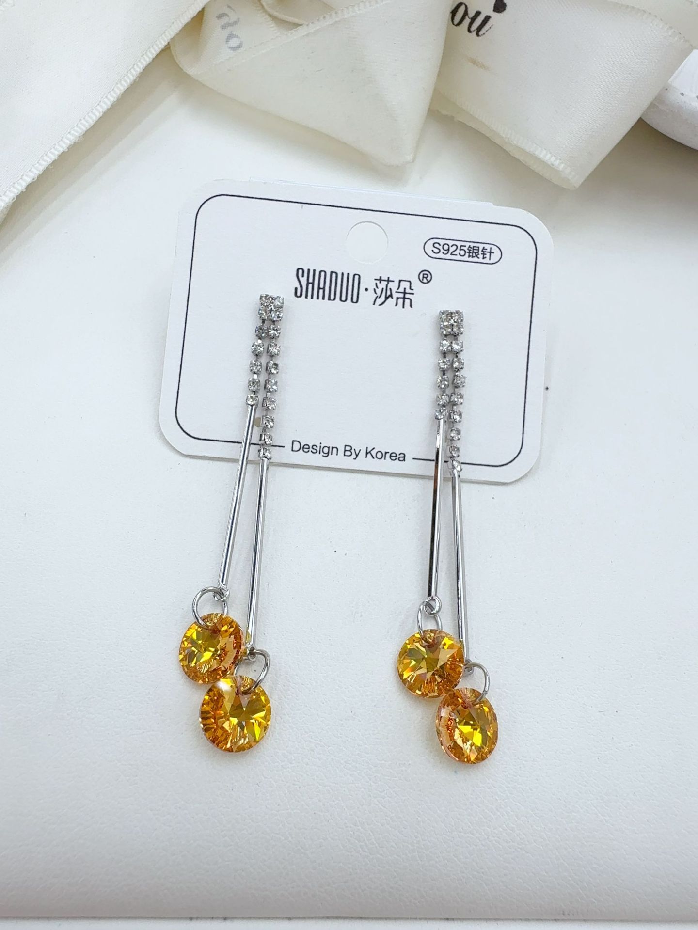 高级感气质流苏防过敏耳环女S925银长款显脸瘦冷淡风仙气森系耳饰详情7