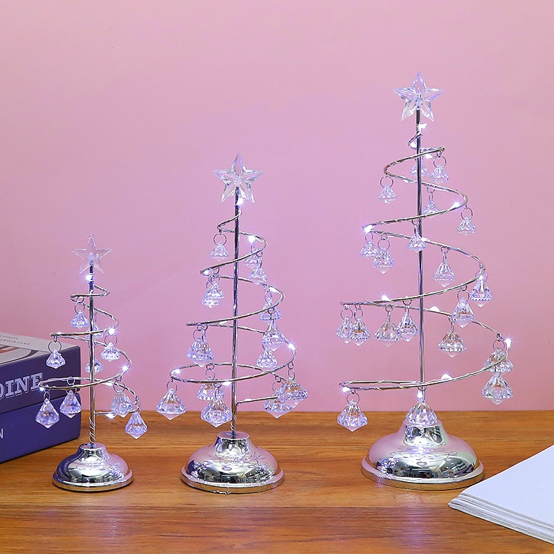 Christmas decorations, gifts, electroplated ironwork trees, LED illuminated crystal Christmas trees, crystal display stands, ornaments, night lights pic 22