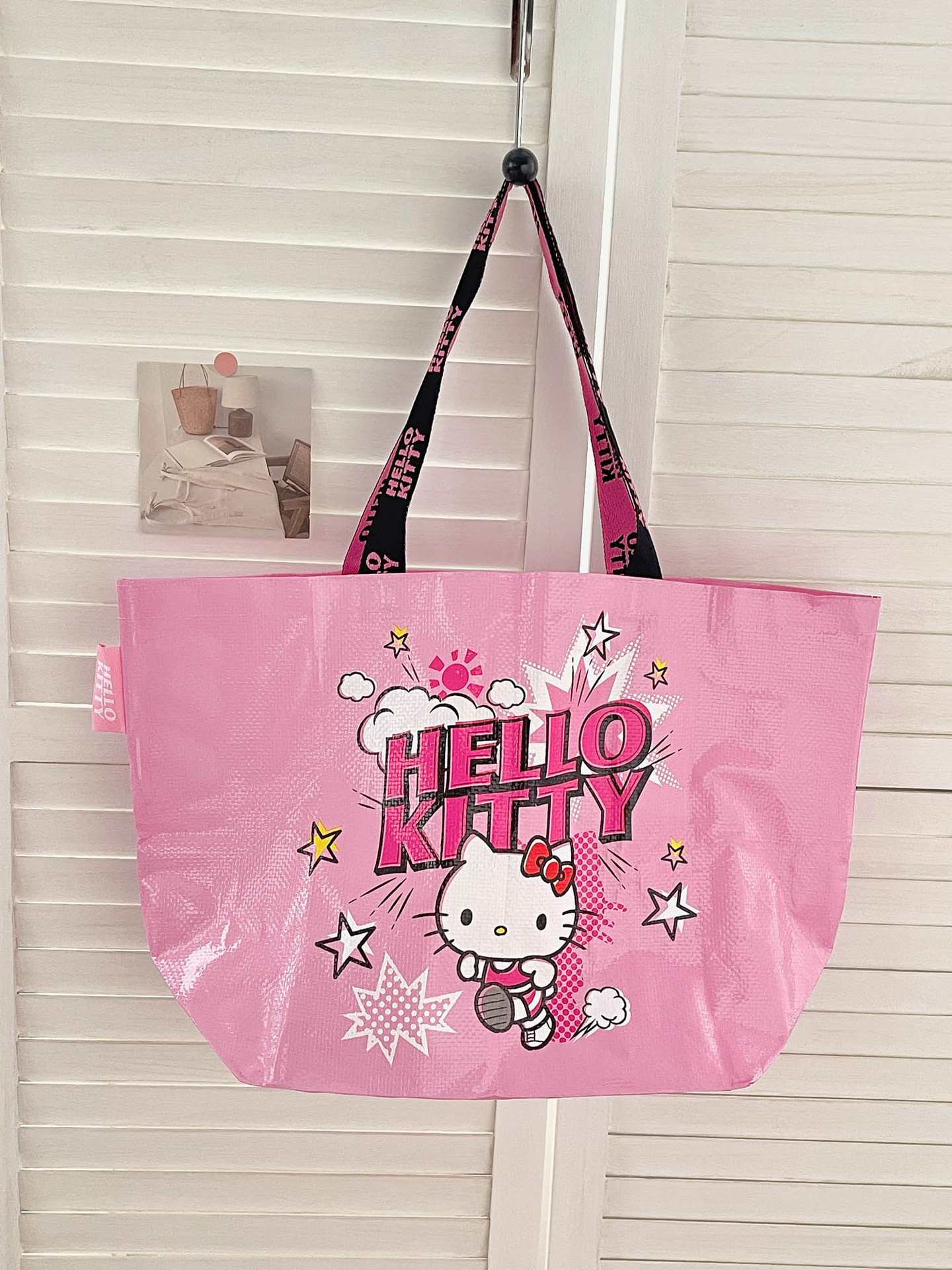 三丽鸥正版授权编制袋凯蒂猫可爱库洛米折叠便携购物袋手提单肩包详情7