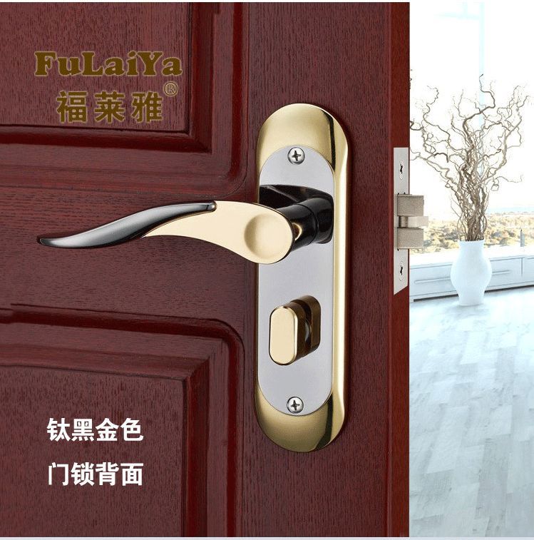 单舌房门锁简约静音房间门锁室内家用卧室老式木门锁卫生间通用型详情12