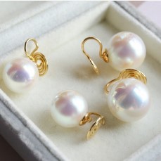 法式高级感水滴蚊香盘耳夹女无耳洞韩系小众弯月设计百搭耳扣饰品详情5