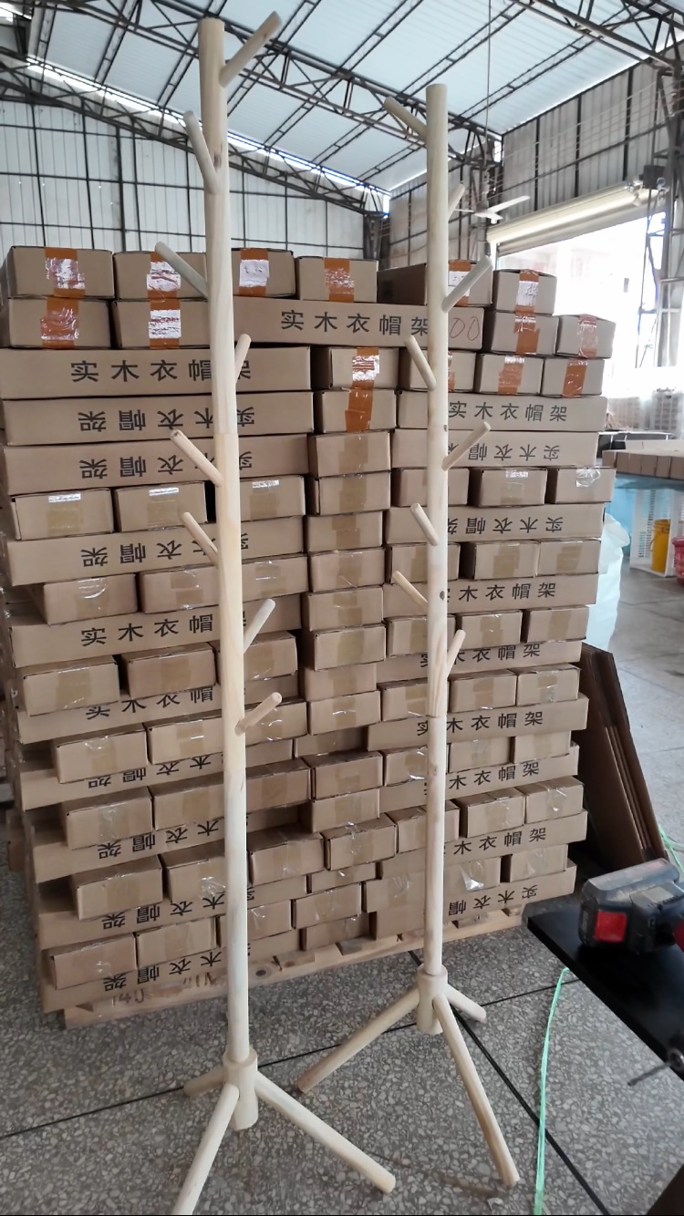 实木衣架落地卧室挂衣架挂衣杆客厅立式挂衣服的架子挂包架衣帽架详情17