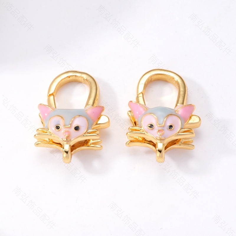 Pearl necklace clasp rose shell blade pin clasp connection end clasp sweater chain diy jewelry accessory pearl necklace clasp head full inlay zircon heavy industry lobster clasp spring clasp handmade end clasp sweater chain pic 36