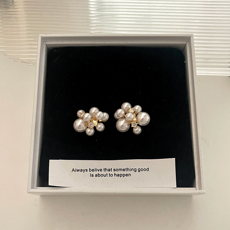 小众设计感珍珠耳环锆石轻奢风高级感925银针韩版春夏新款个性女~详情22