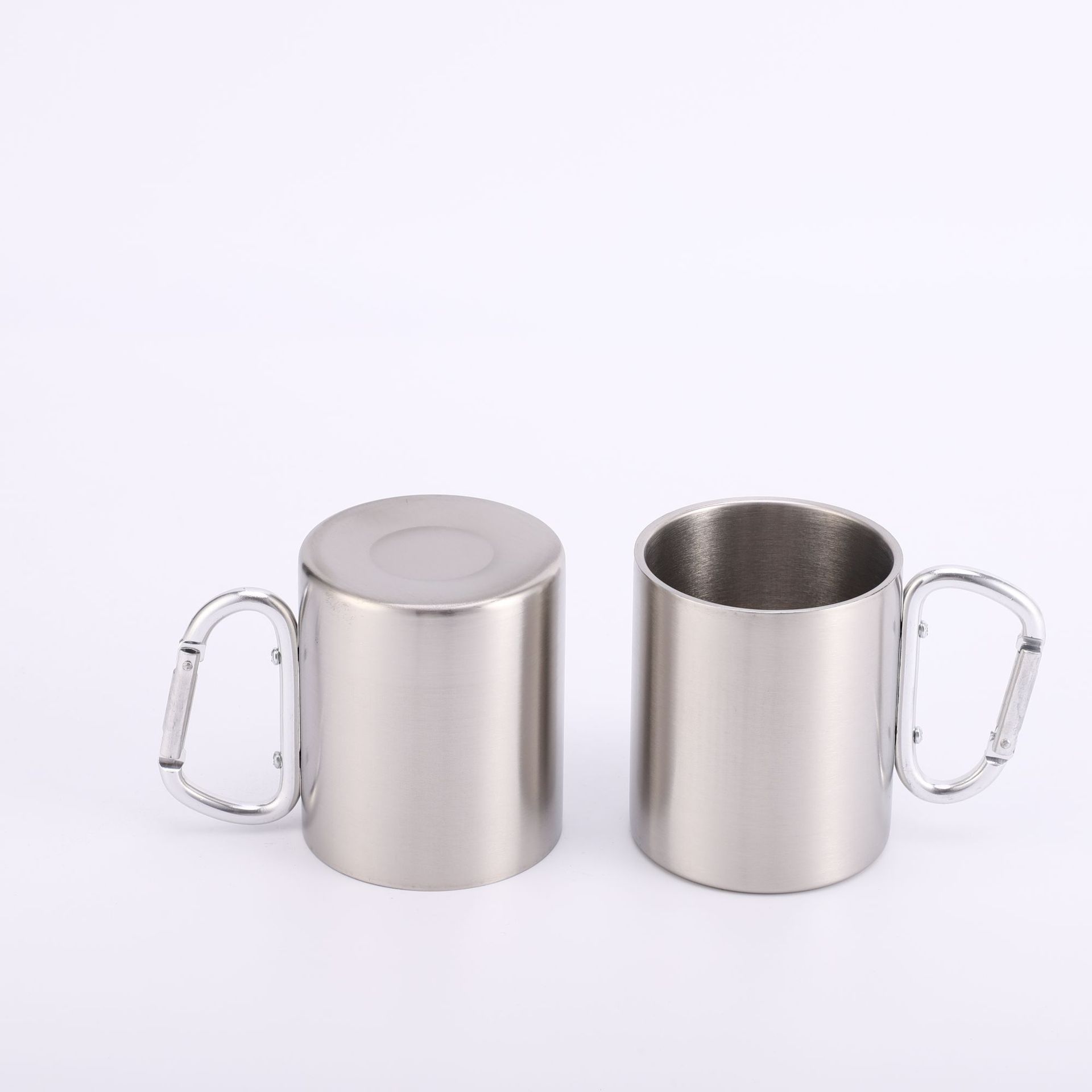 Wholesale of cross-border 304 stainless steel mini mugs with LIDS, handles, multi-functional and shock-resistant water cups pic 6