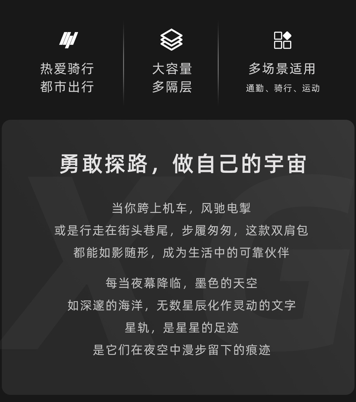 New cross-border travel backpack for men, large-capacity computer bag, multi-functional cycling backpack, waterproof pic 3