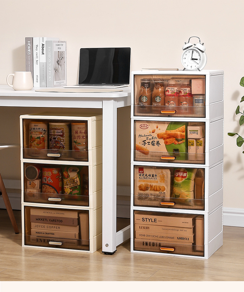 收纳柜折叠收纳箱家用客厅玩具柜子储物柜零食柜置物柜整理盒厨房详情12