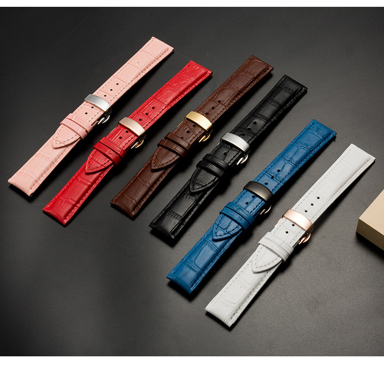 牛皮真皮表带男女蝴蝶扣通用款现货表带表链工厂直销详情15