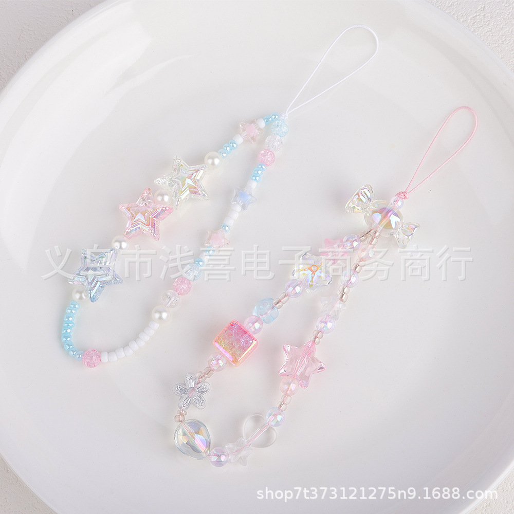 原创可爱y2k星空棒棒糖花朵手机链ccd挂绳杯挂链耳机钥匙扣挂饰女详情4