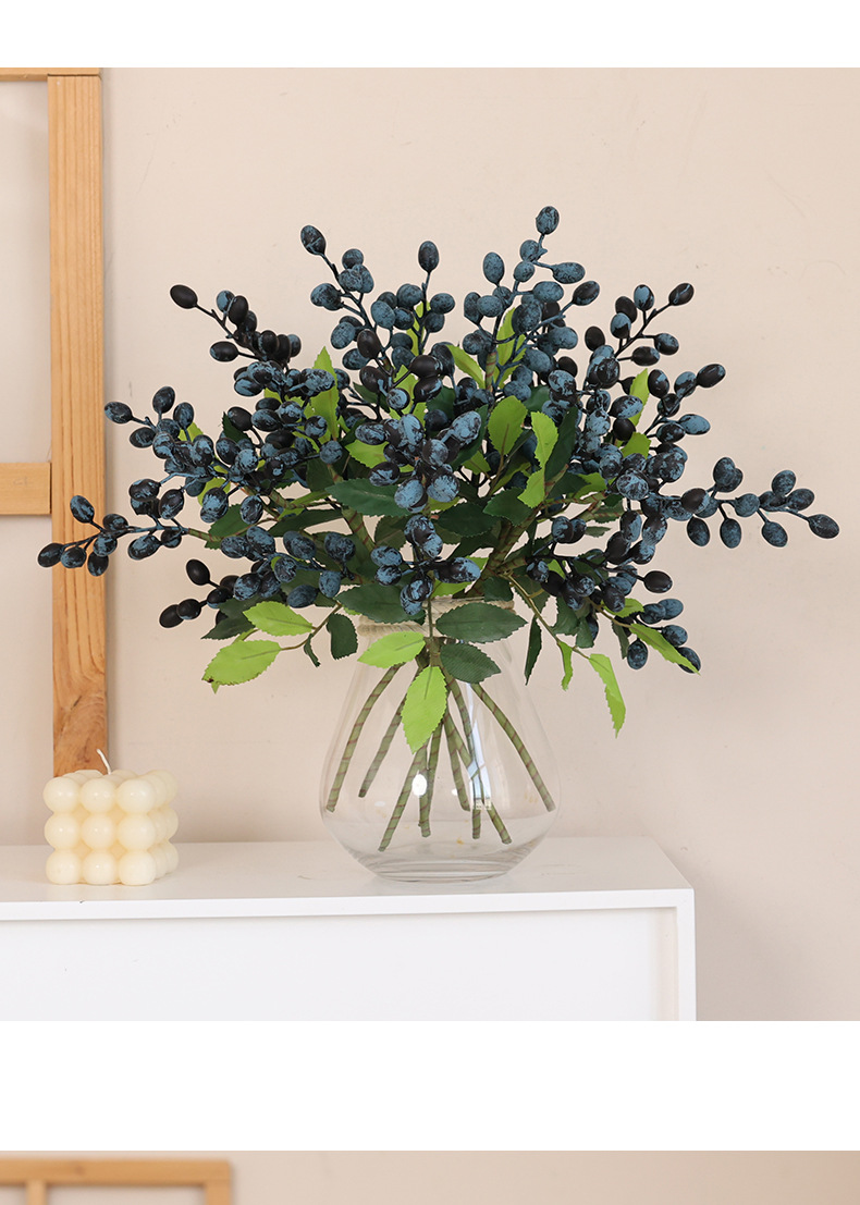 仿真圣诞浆果橄榄枝橄榄果北欧家居装饰摆件摄影道具人造果实办公文化园艺装饰品详情20