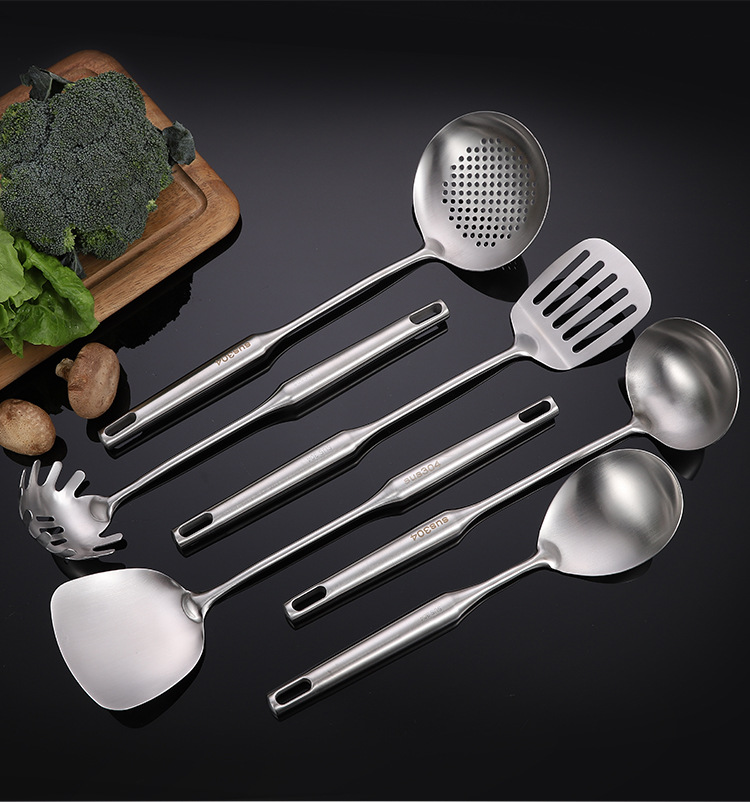 304不锈钢厨具加厚厨房工具家用锅铲漏勺汤勺煎铲面捞烹饪用具详情16