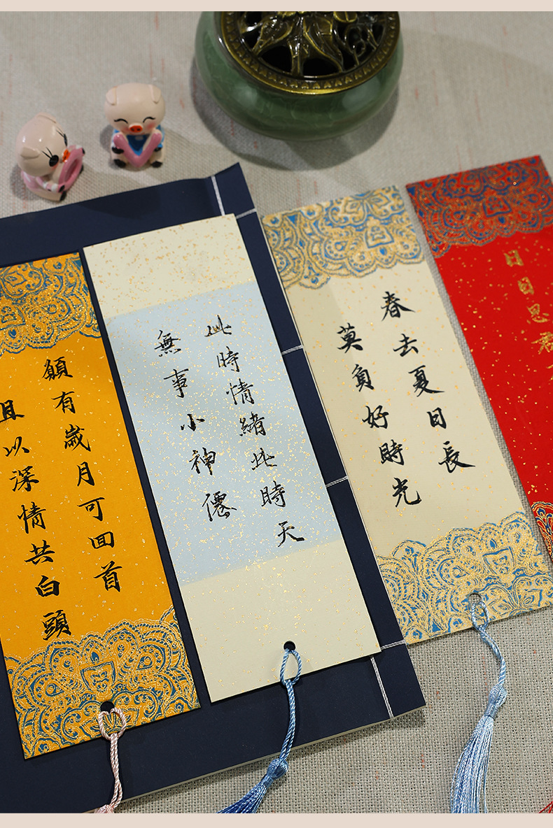 文创国风古风书签空白中国风手写diy书签蜡染宣纸半生熟书法专用国潮详情27