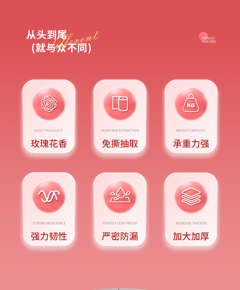 欧凯斯免撕手提式垃圾袋加厚家用不易破厚款拉束绳抽绳式塑料袋详情9
