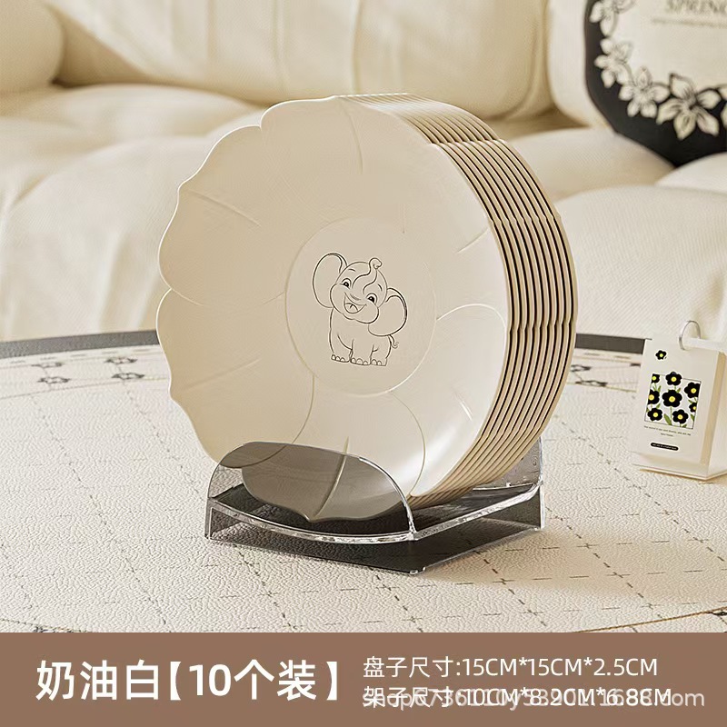 Plastic bone-spitting plates, household dining table garbage residue plates, snack dry plates, fruit plates, tabletop bone-spitting small plates, pastries pic 5