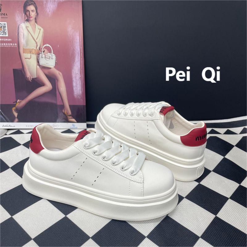 发泡底真皮小白鞋女2024春秋新款简约百搭厚底板鞋休闲学院风女鞋详情11