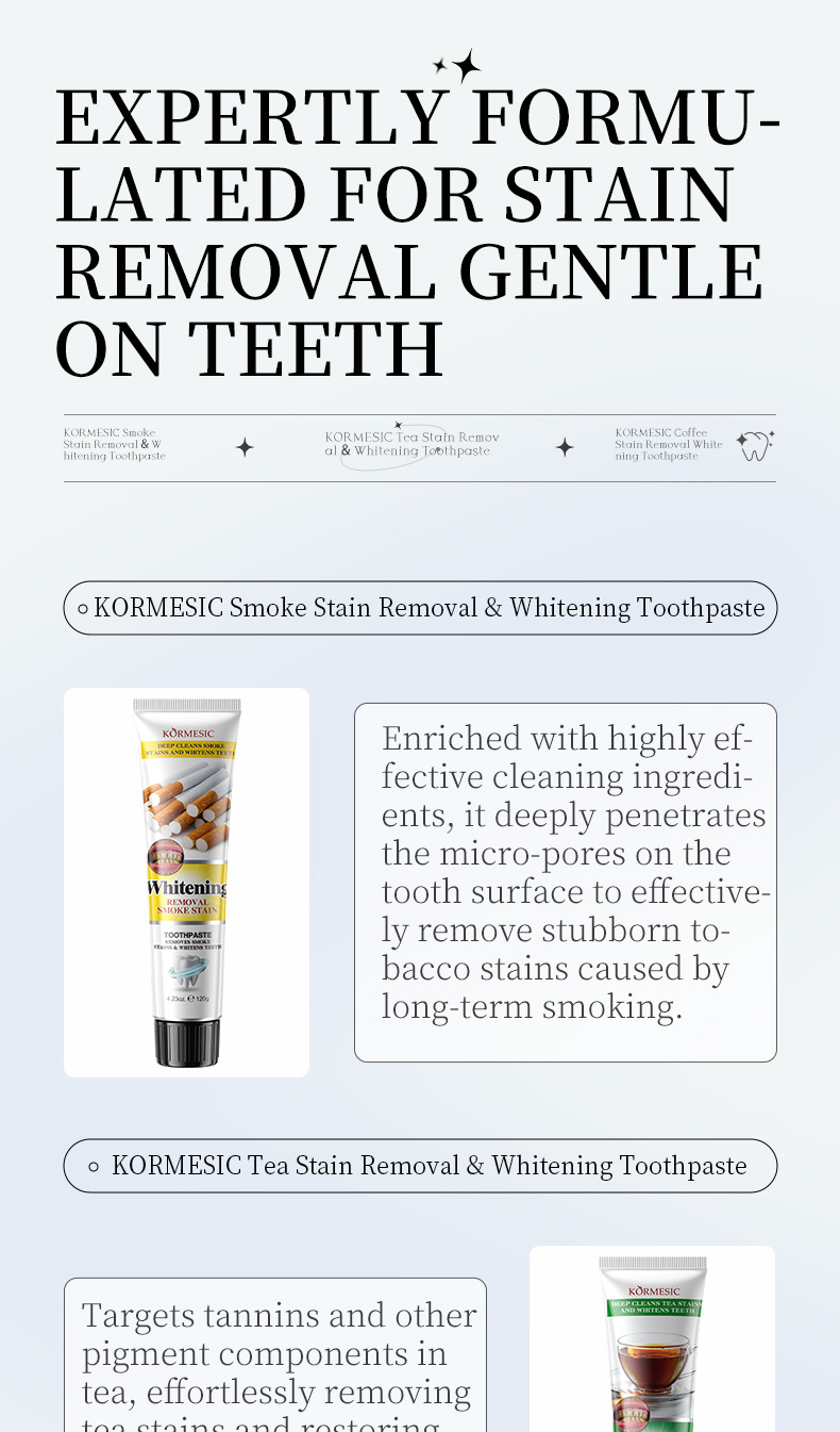 KORMESIC all-English oral care Teeth Clear Breath toothpaste toothpaste Oral cleansing pic 18