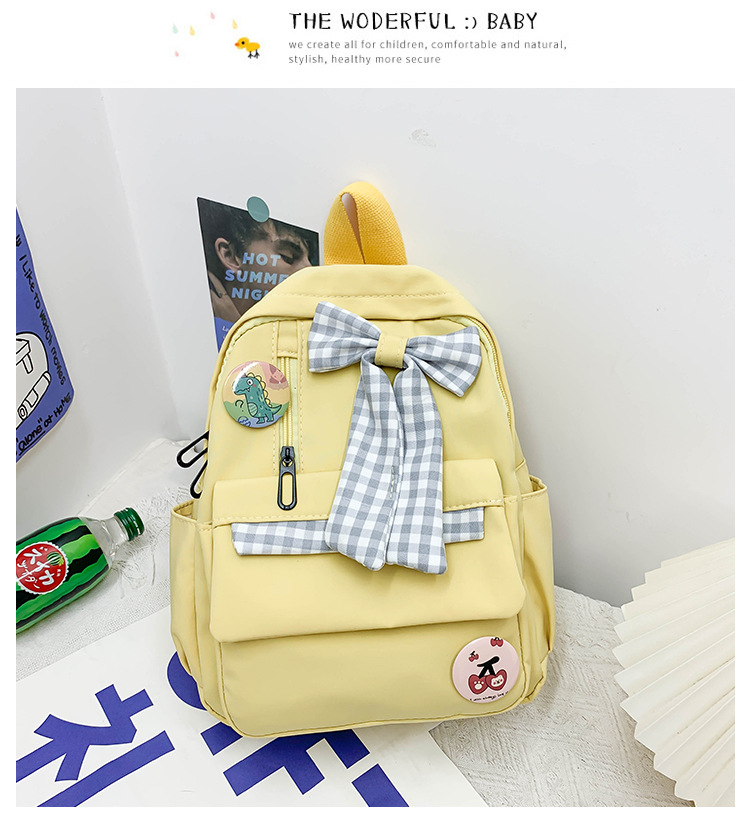 蝴蝶结书包女小学生大容量三到六年级初中轻便减负可爱简约双肩包详情14