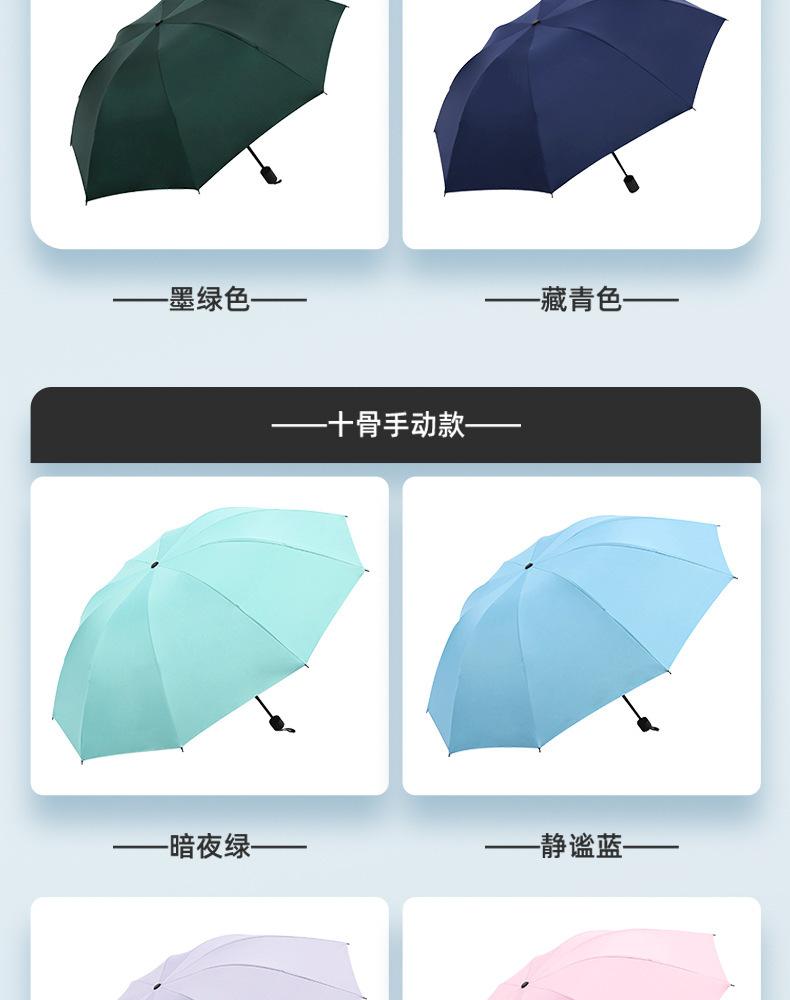 晴雨伞超大雨伞大号折叠黑胶伞男女学生防晒太阳伞广告伞LOGO批发详情14