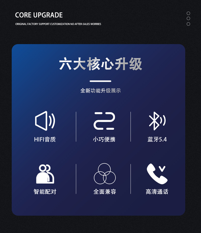 AI voice translation headphones, true bone conduction sports Bluetooth headphones, no sound leakage, no in-ear sound, rear wrap wireless noise cancellation pic 2