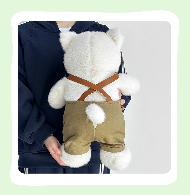 Peluche west highland cachorros peluche juguetes dibujos animados cute tirantes pantalones perro muñeca niña regalo muñeca transfronteriza pic 17