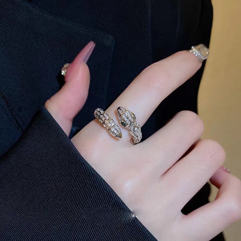 戒指女小众设计高级感蛇形戒子时尚个性轻奢复古尾戒食指戒指环夏详情3