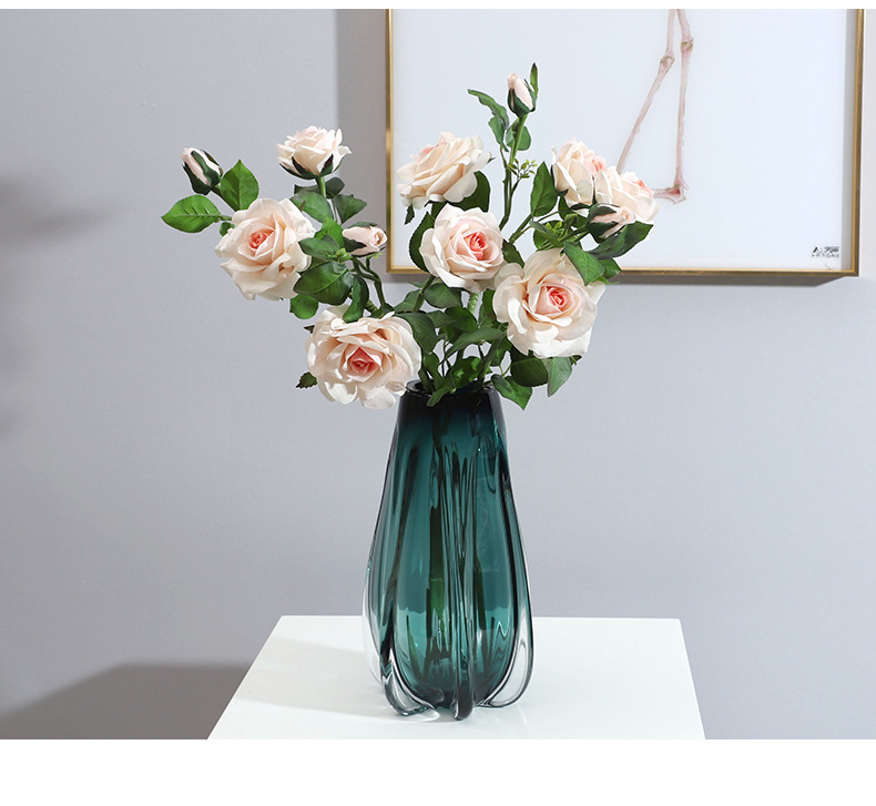 若惜3头手感保湿兰心玫瑰花仿真花家居装饰摄影道具摆件厂家批发详情15