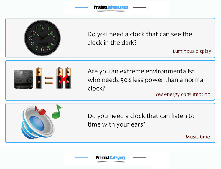 E-commerce cross-border bestseller solid wood silent scanning simple design artistic clock, Nordic wooden clock, wooden wall clock pic 12