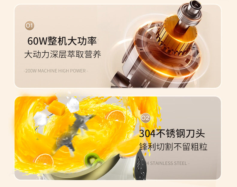 外贸新款双刀头榨汁机无线电动大容量果汁机便携式搅拌机现榨详情9