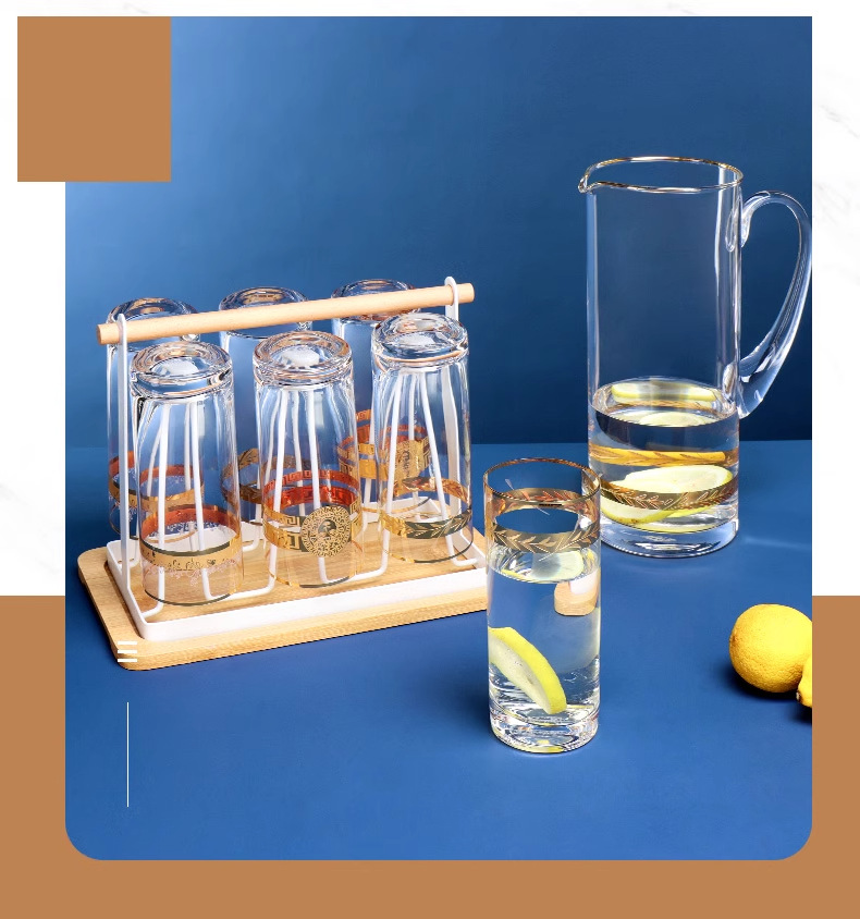 Czech imported crystal glasses, high-end lead-free whisky glasses, high-end gold-painted light luxury beer glasses, beverage glasses and water glasses pic 17