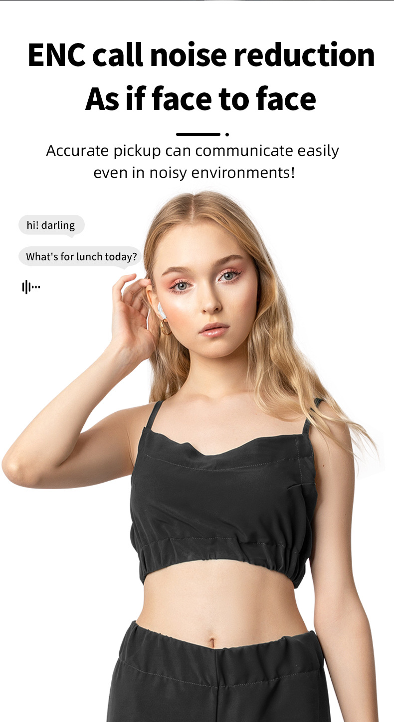 The new cross-border A9PRO Bluetooth headphones feature active noise cancellation, smart color screen and ultra-long battery life, making them true wireless Bluetooth headphones pic 9