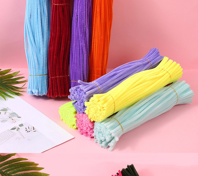 加密扭扭棒diy材料包手工花束发箍彩色马卡龙毛根扭扭棒超密批发详情11