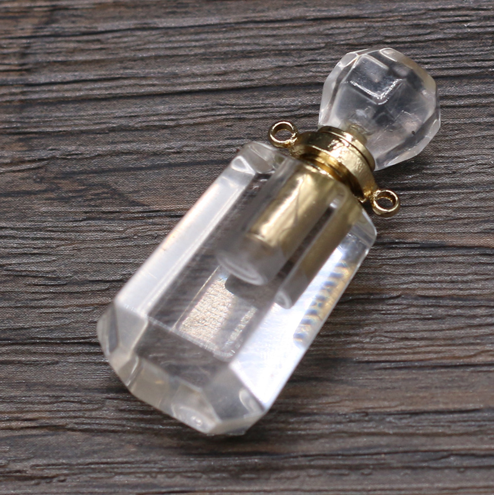 Exquisite natural semi-precious stone perfume bottles, white crystal, various shapes, DIY accessories, fashionable and exquisite wholesale production pic 81