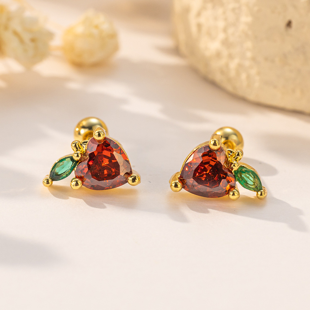 热卖耳钉耳环套装轻奢镶钻锆石缕空老鼠头个性时尚百搭小耳钉耳饰详情7