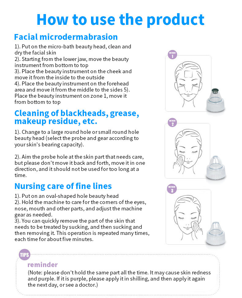 Blackhead suction device, beauty instrument, electric facial cleanser, facial pore cleaner, household blackhead removal wonder, cross-border pic 6