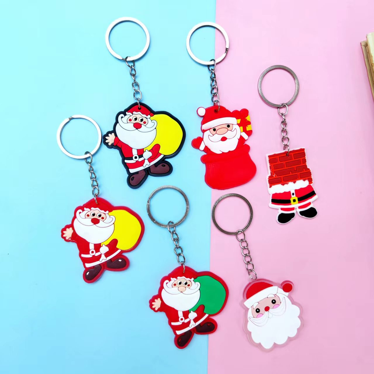 圣诞节新款钥匙扣饰品圣诞树麋鹿配件可爱PVC材质P5421礼品馈赠详情5