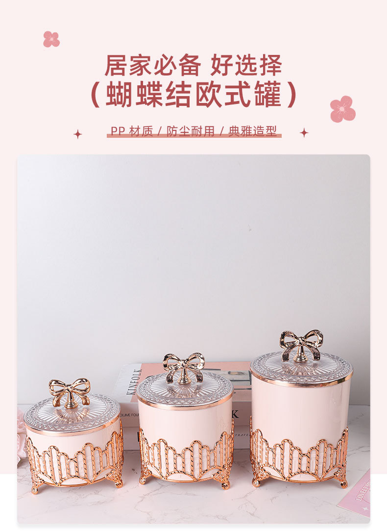 European-style Muslim cross-border home storage jars, tableware, table ornaments, table kitchen storage, European-style sugar jars pic 1