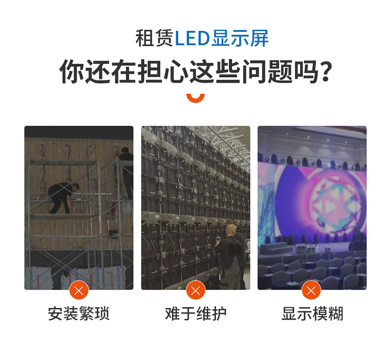 led display rental screen 500*500mm, exhibition hall LED advertising video wall, high-definition LED rental screen pic 2