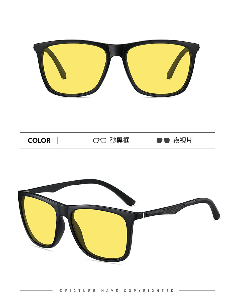 新款TR框墨镜铝镁碳纤维腿偏光太阳镜6151潮流驾驶夜视太阳镜批发详情16