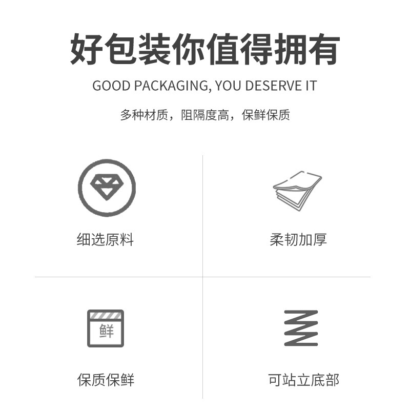 食品级拉链式铝箔保鲜袋锡纸密封袋抗菌厨房蔬菜水果冷藏储存加厚详情4