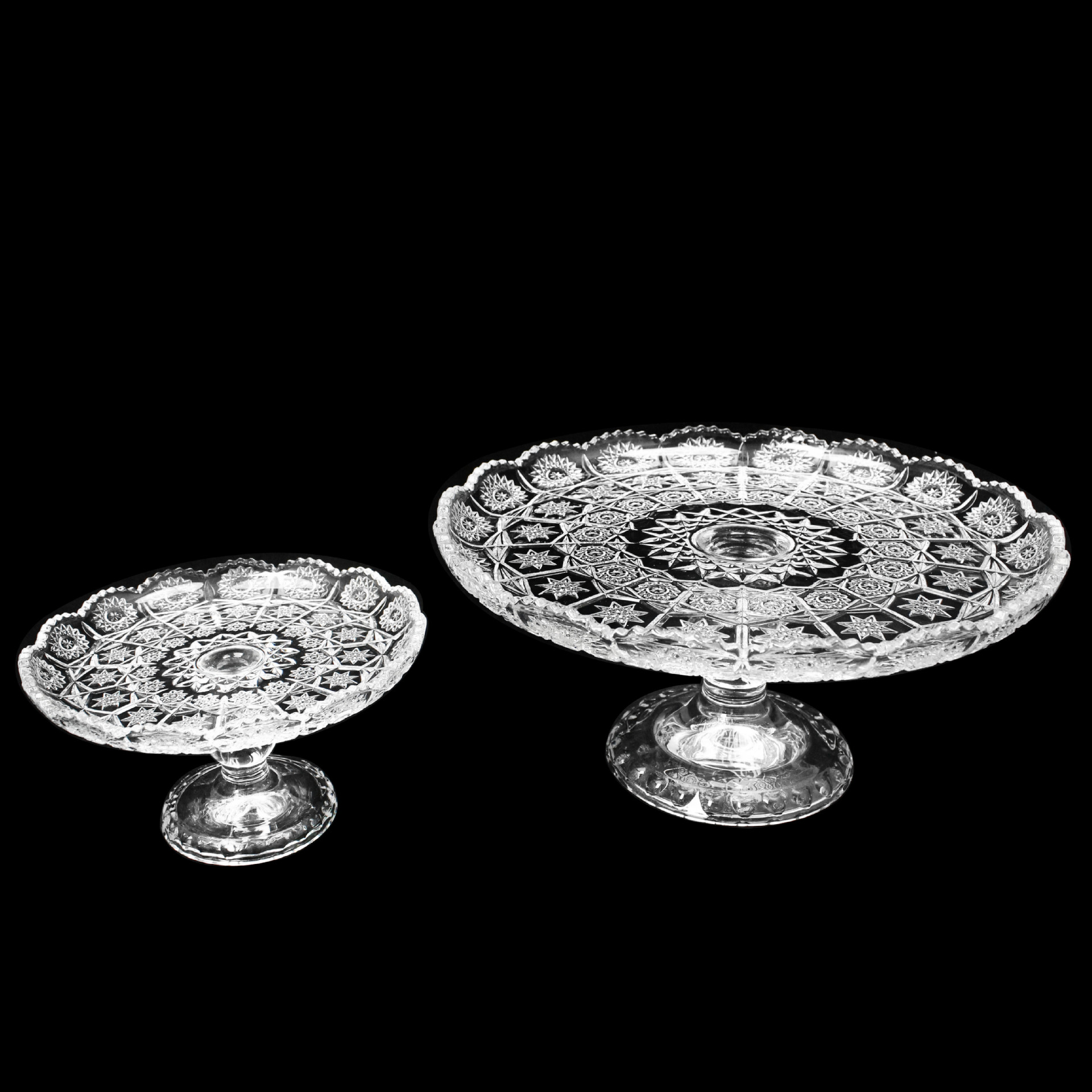 太阳花玻璃脚水果盘果斗糖缸成套系列中东跨境热销详情16